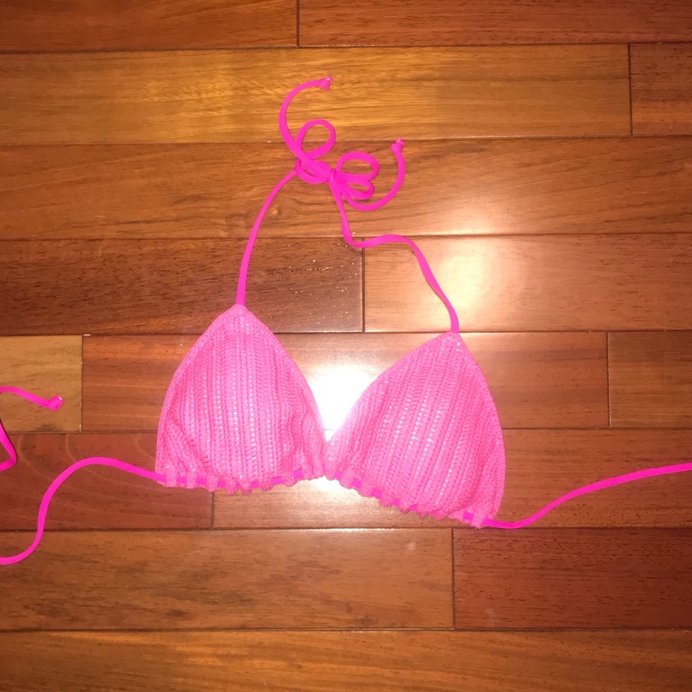 Victoria Secret pink knit bikini top. Medium!